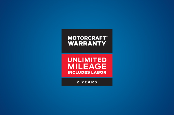 Bison Ford Service Offer - MotorCraft Warranty MotorCraf Warranty Logo On Blue Background