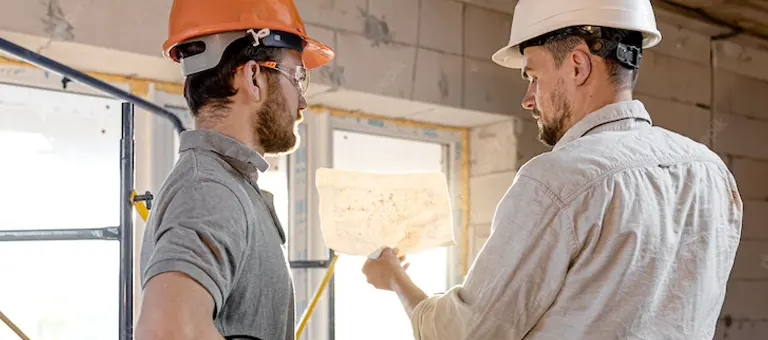 College Student Internship Participants Construction apprentice on job site