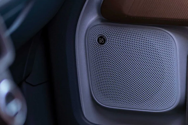 2022 Ford Maverick Technology - Available B&O Sound System By Bang & Olufsen Close-up of Bang & Olufsen Door Speaker