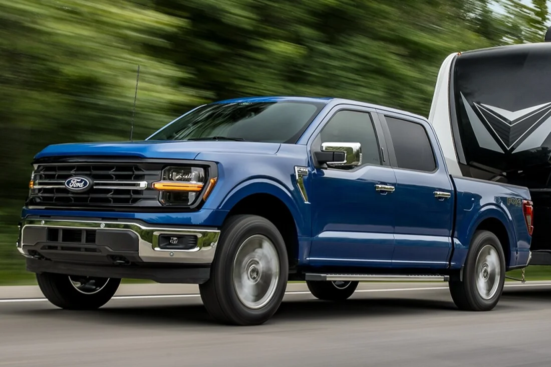 Ford F-150 Shown Ford F-150 pulling a trailer