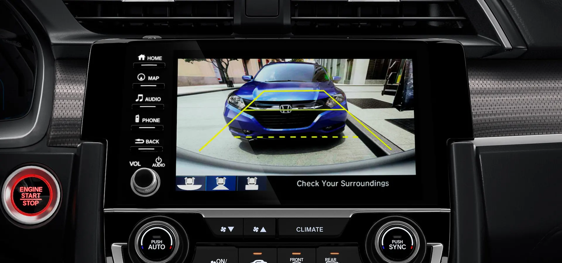 2021 Honda Civic Safety 2021 Civic Touring shown with Lane Assist and backup camera