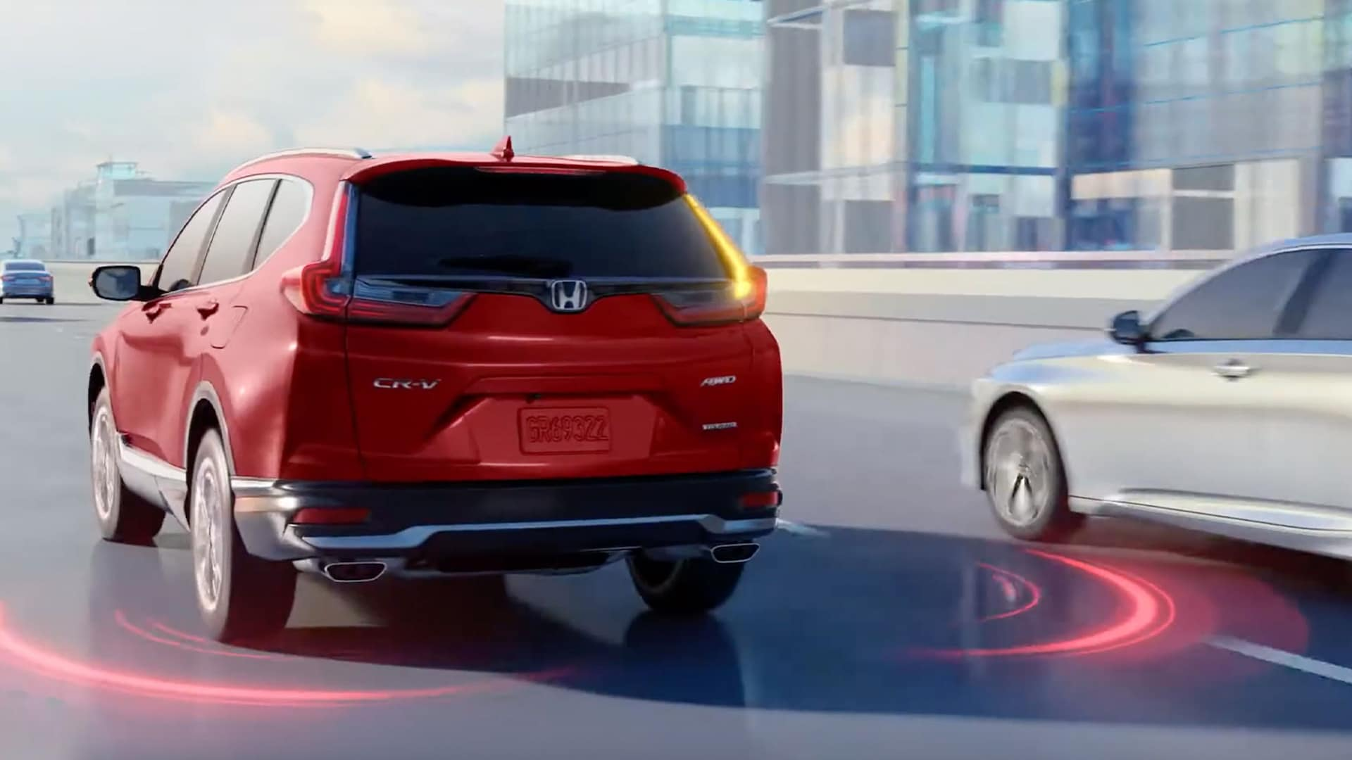 2021 Honda CR-V Safety Blind Spot Information system (BSI) with cross traffic monitor standard on EX and above.