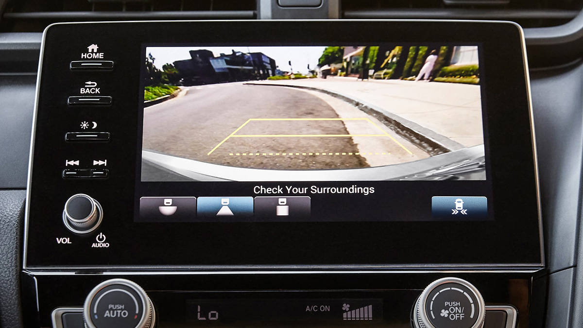 2021 Honda Insight Detail of multi-angle rearview camera in the 2021 Honda Insight EX.