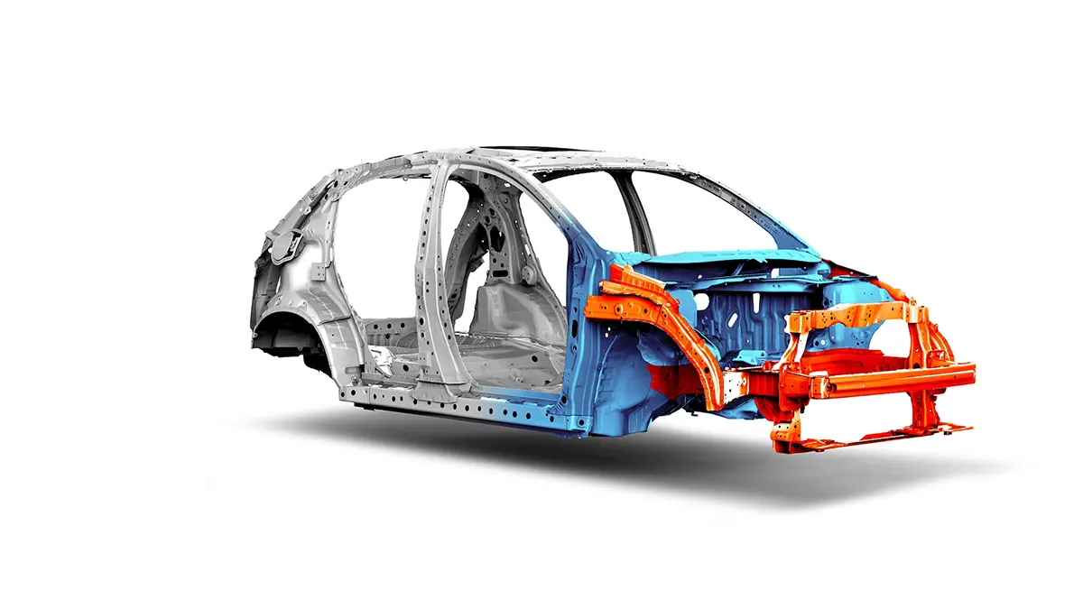 2022 Honda HR-V Engineering 2022 HR-V cutaway frame showing frame structure