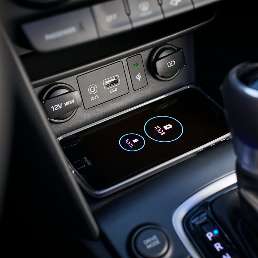 2021 Hyundai Kona - Technology Phone charging in center console
