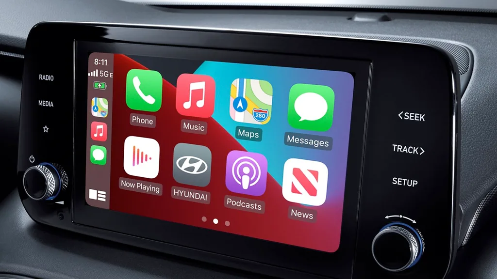2022 Hyundai Santa Fe - Technology 2022 Hyundai Santa Fe connecting to Apple iphone