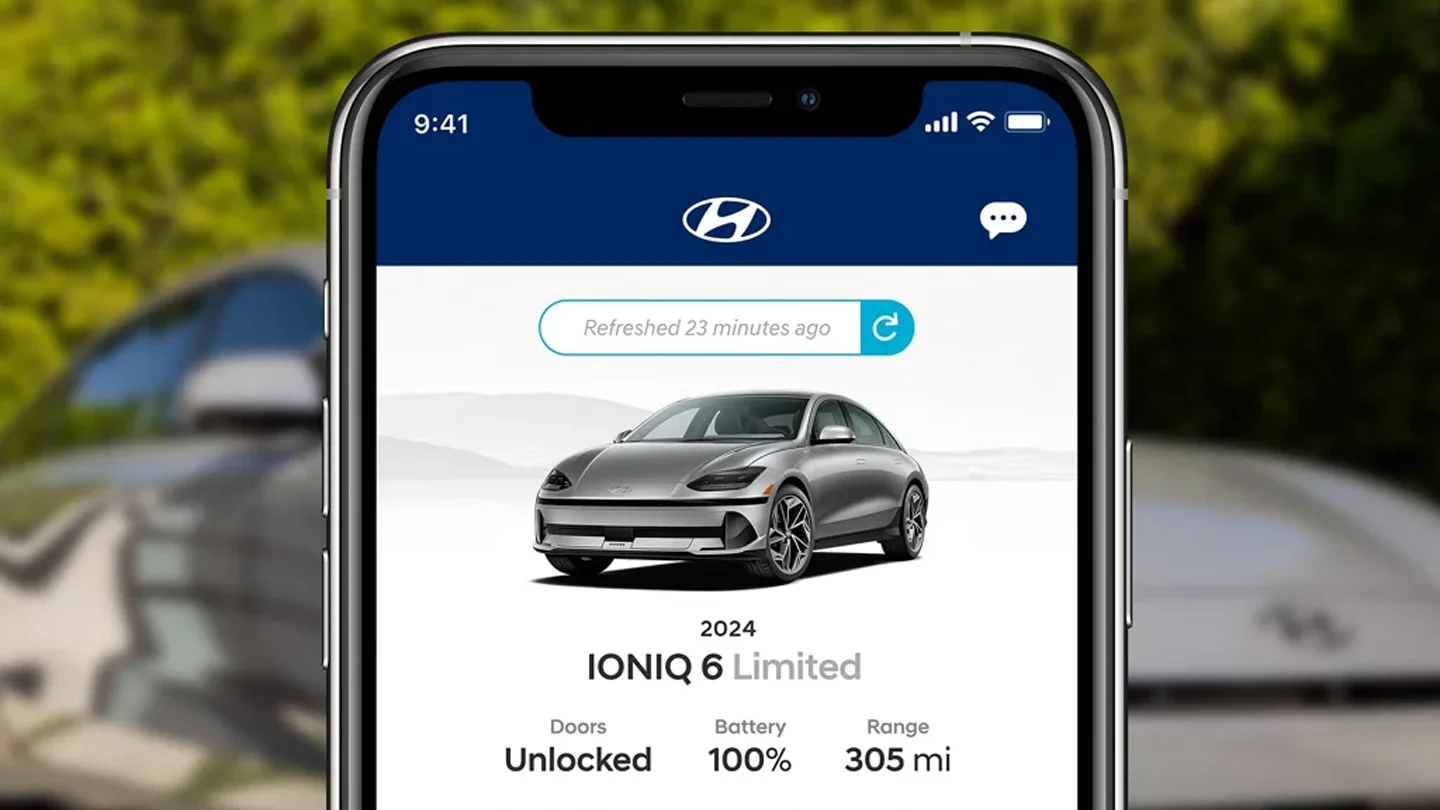 2024 Ioniq 6 - Technology BlueLink+ App on phone