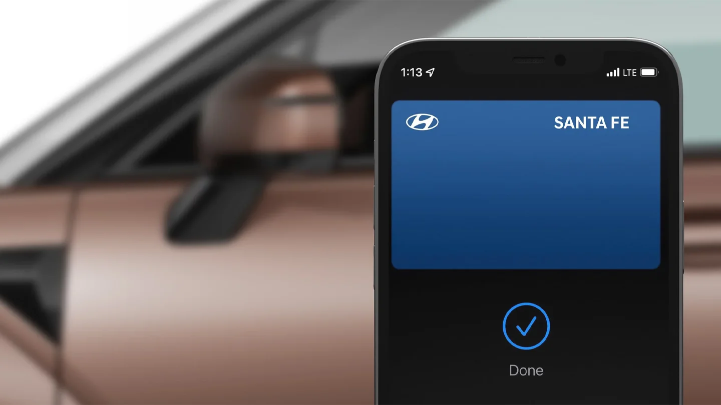 2024 Santa Fe - Tech Hyundai Digital Key on Phone Screen