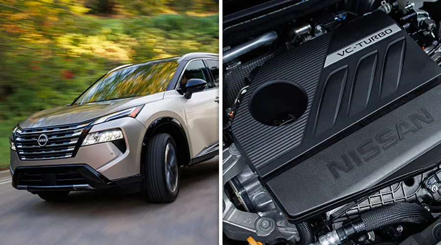 2025 Nissan Rogue - Performance 2025 Nissan Rogue Driving Around Corner - Nissan Engine