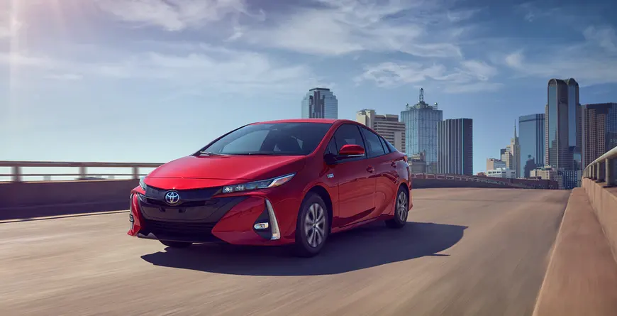 2021 Toyota Prius Prime Exterior 2021 Prius Prime communiting into the city
