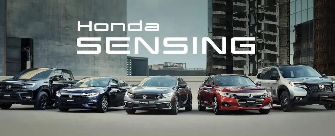 Honda Sensing vehicles in a lineup