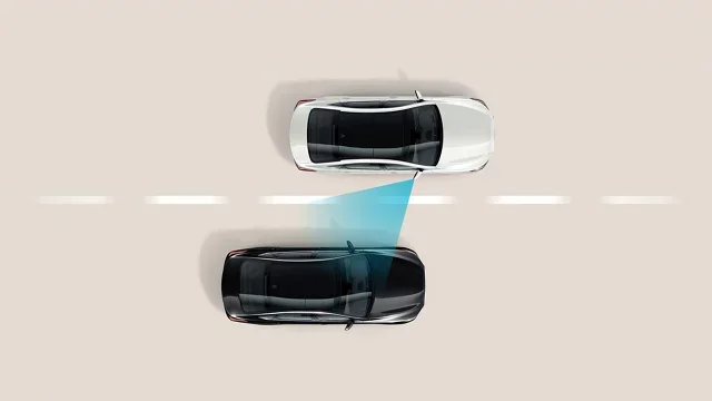 Hyundai sensing a car in it's blind spot