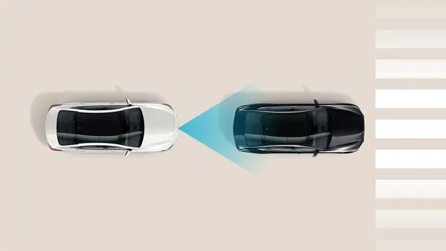 Hyundai Sensing vehicle in front