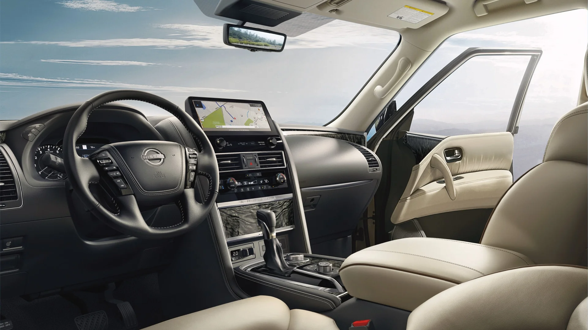 Armada interior shot from driver seat