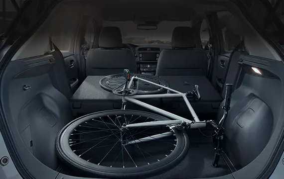 LEAF trunk space with bike