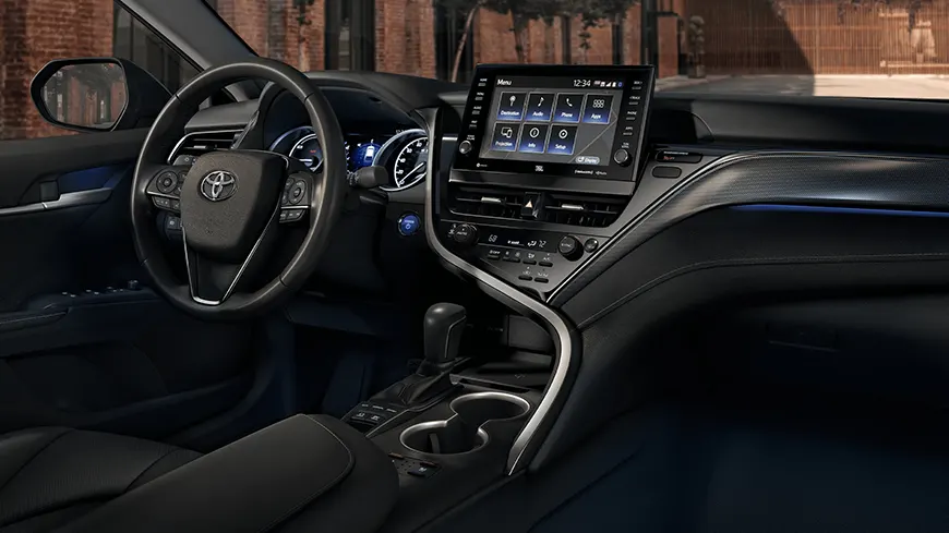 2021 Camry interior view of display