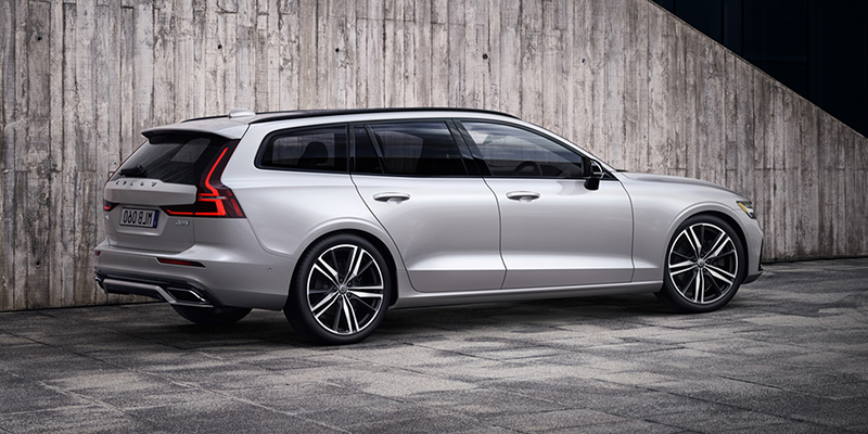 Volvo V60CC Parked Next To Wall