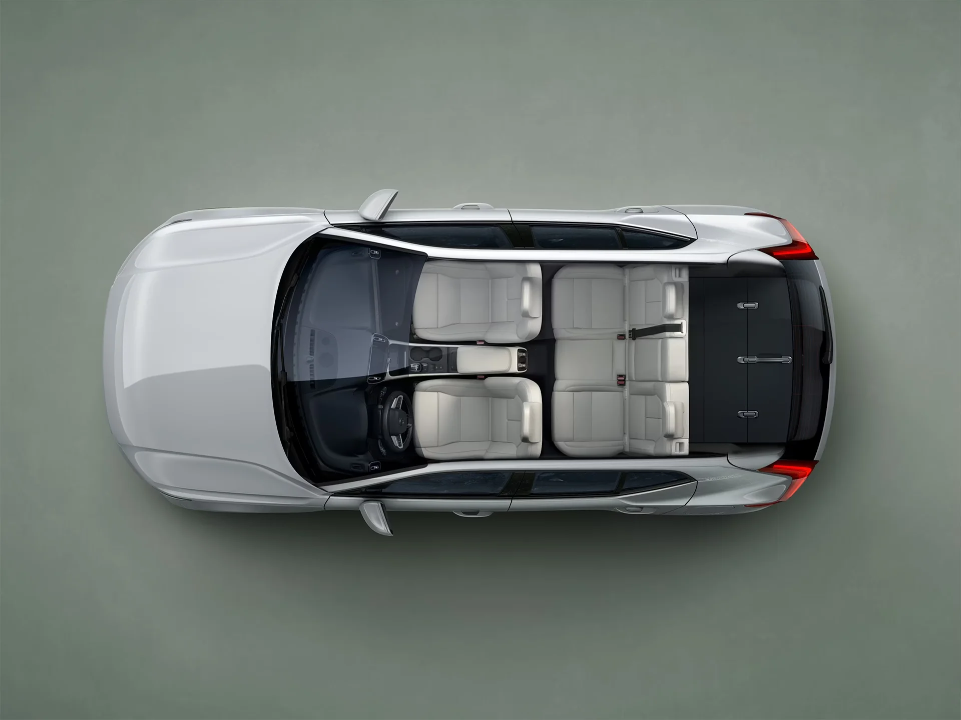 2023 Volvo XC40 rooftop cut through view